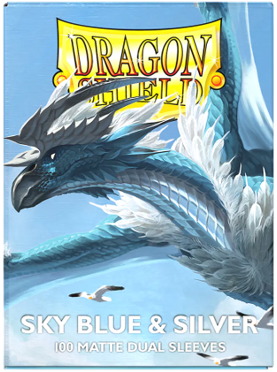Dragon Shield Sleeves Dual Matte Sky Blue Silver (100)