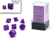 BorealisÃ‚Â® Mini-hedralÃ‚Â® Royal Purple/gold LuminaryÃ¢â€žÂ¢ 7-Die Set