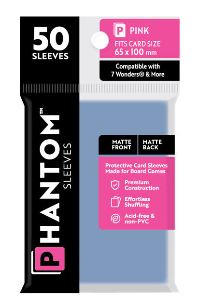 Phantom Pink Sleeves Matte/Matte 65x100mm Clear 50ct