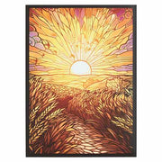 Card Sleeves Standard Matte Art Stained Glass Golden Plains