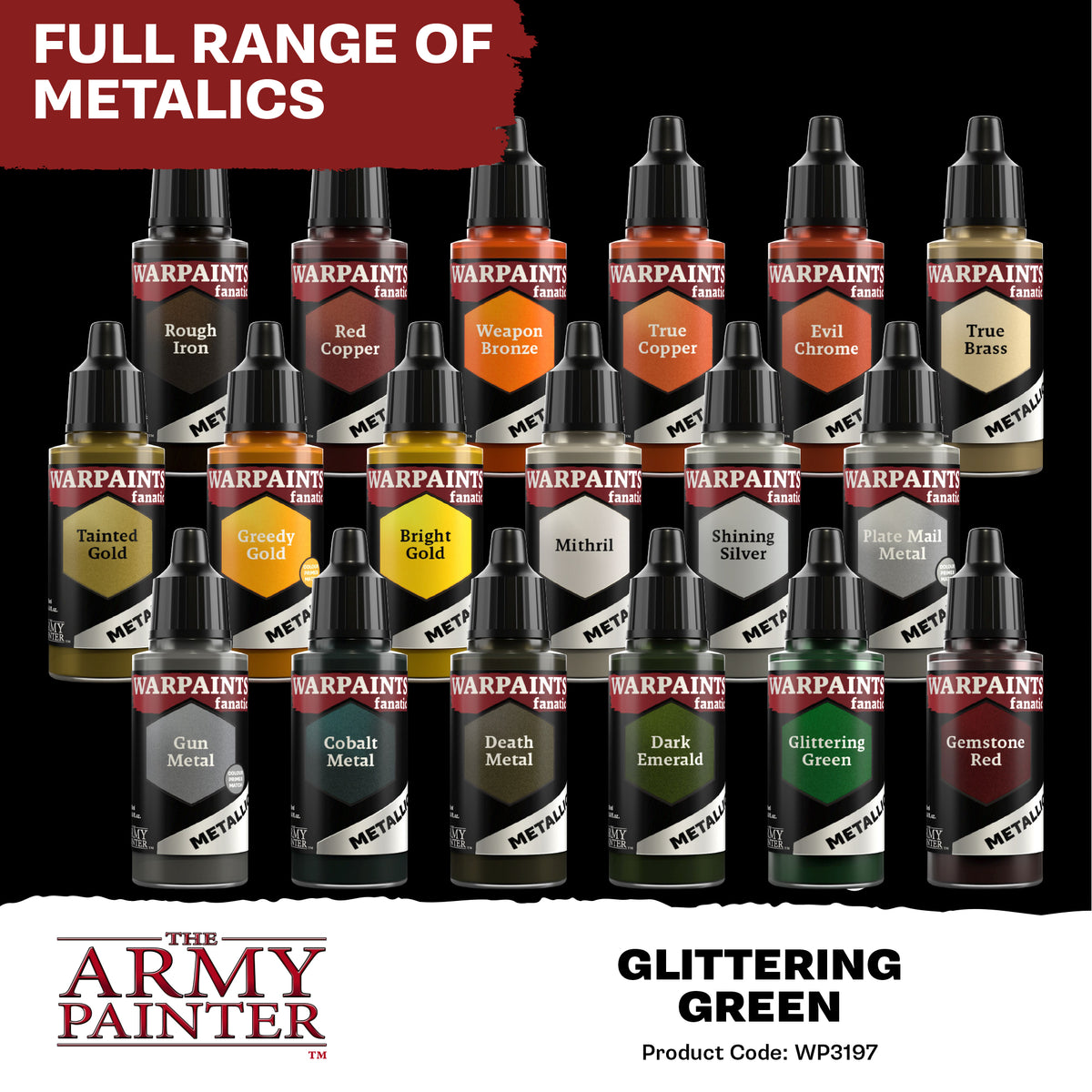 Warpaints Fanatic: Metallic - Glittering Green 18ml