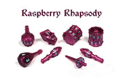 PolyHero Bard 8 Dice Set Raspberry Rhapsody