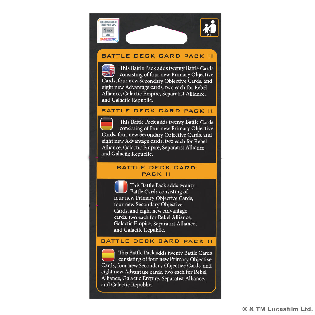 SW Legion Battle Deck Card Pack II