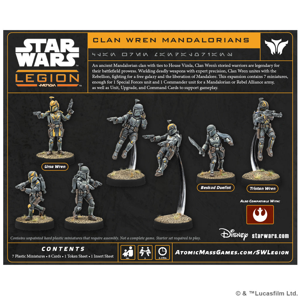 SW Legion Clan Wren Mandalorians