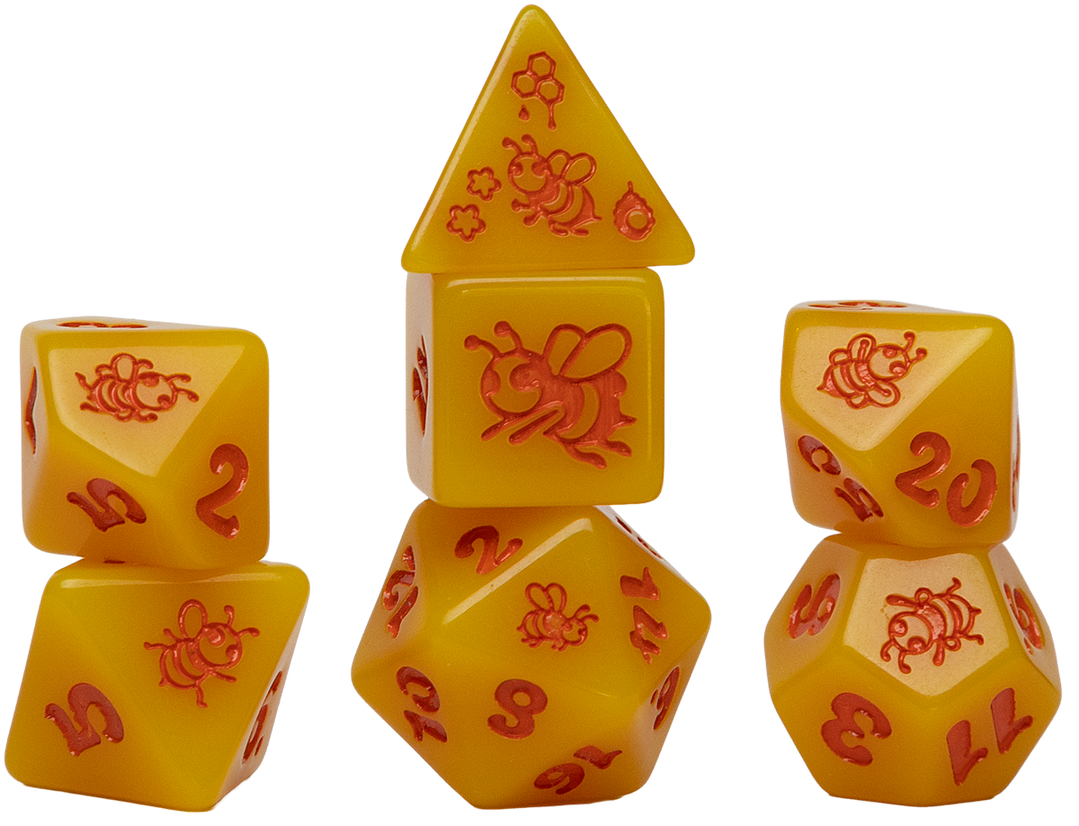 SD Animal Series Golden Buzz 7-Die RPG Set