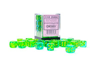 GeminiÃ‚Â® 12mm d6 Translucent Green-Teal/yellow Dice BlockÃ¢â€žÂ¢ (36 dice)