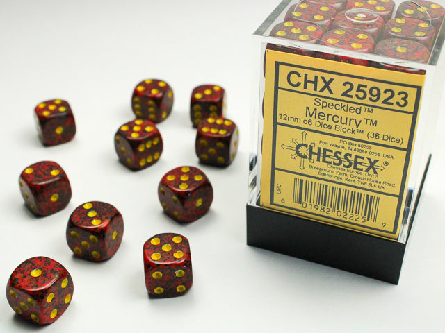 SpeckledÃ‚Â® 12mm d6 MercuryÃ¢â€žÂ¢ Dice BlockÃ¢â€žÂ¢ (36 dice)