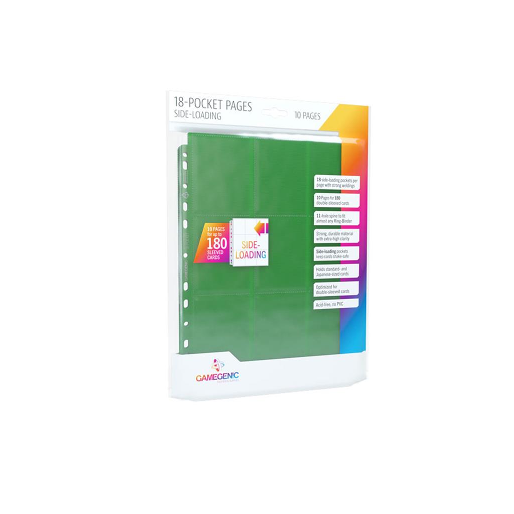 Sideloading 18-Pocket Pages10 pcs pack Green