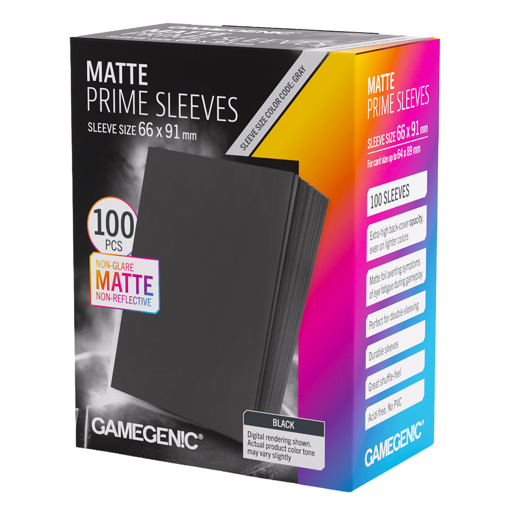Matte Prime Sleeves Black 66x91