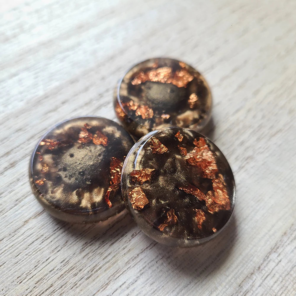 Crokinole Discs -Resin - Gilded-BrownCopper