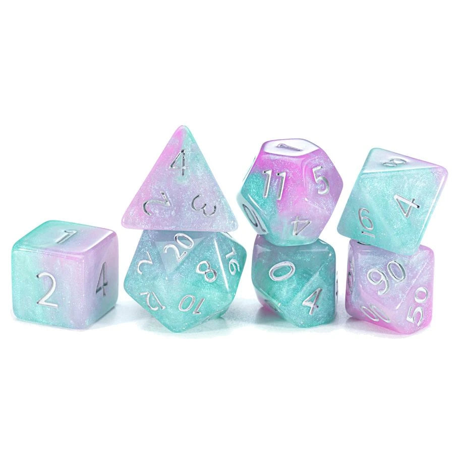 Aether Dice - Mintgenta Dice 7-Die Set