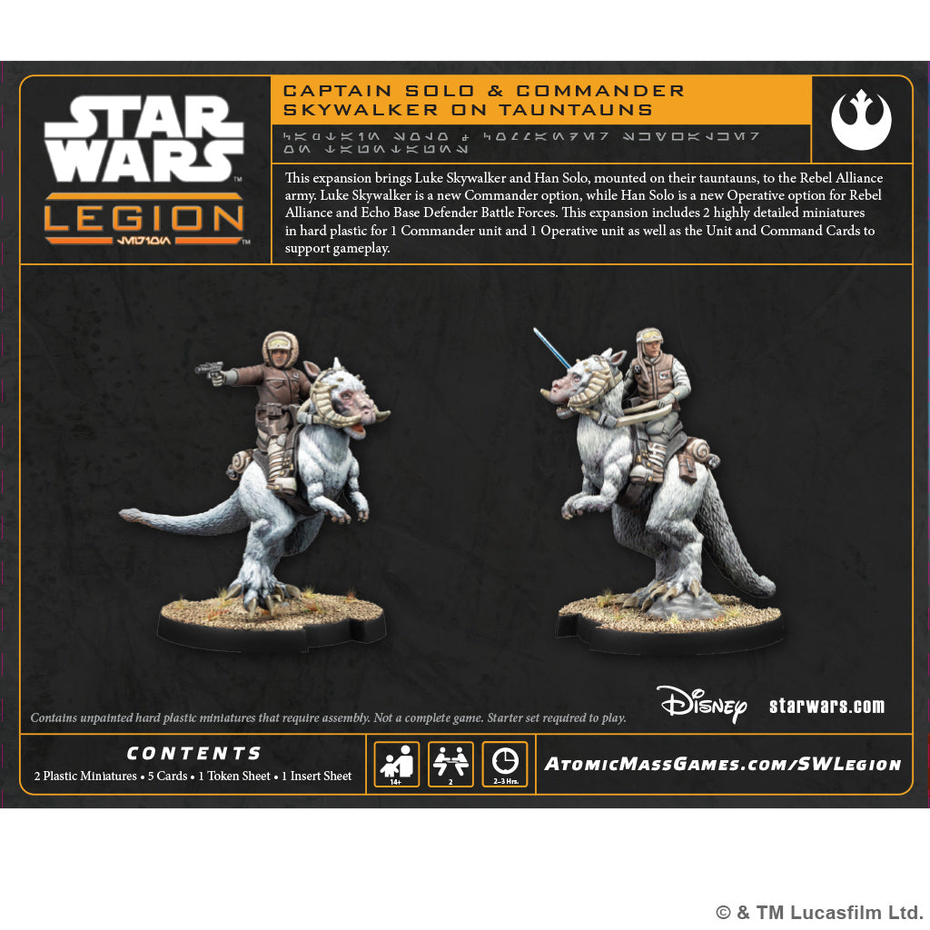 SW Legion Ã¢â‚¬â€œ Captain Solo & Commander Skywalker On Tauntauns
