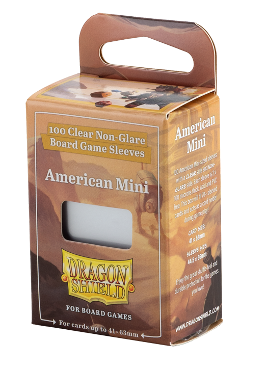 Dragon Shields: (100) American Mini Board Game Sleeves (41mm x 63mm)