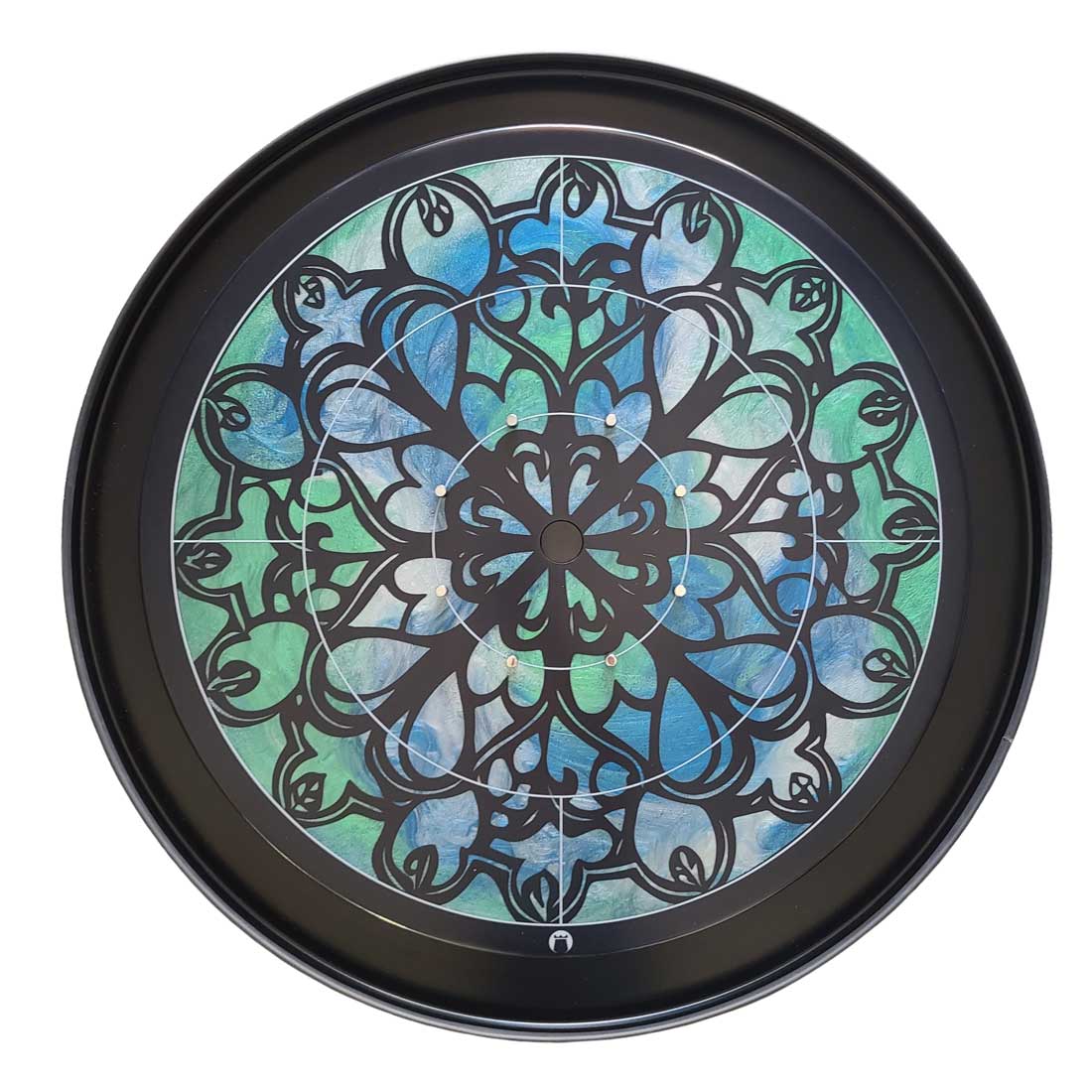 Crokinole Board Gothic Glow Blue