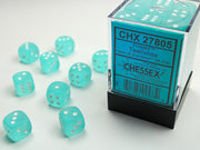 FrostedÃ¢â€žÂ¢ 12mm d6 Teal/white Dice BlockÃ¢â€žÂ¢ (36 dice)