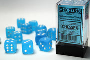 FrostedÃ¢â€žÂ¢ 16mm d6 Caribbean BlueÃ¢â€žÂ¢/white Dice BlockÃ¢â€žÂ¢ (12 dice)