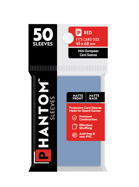 Phantom Red Sleeves Matte/Matte 45x68mm Clear 50ct