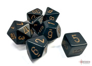 Opaque Polyhedral Black/gold 7-Die Set