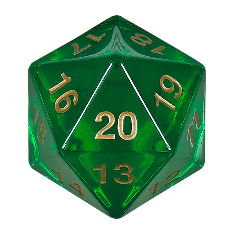 D20 55mm Countdown Emerald w/Gold Bagged