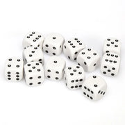 Opaque 16mm d6 White/black Dice BlockÃ¢â€žÂ¢ (12 dice)