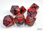 GeminiÃ‚Â® Polyhedral Purple-Red/gold 7-Die Set