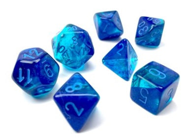 GeminiÃ‚Â® Polyhedral Blue-Blue/light blue LuminaryÃ¢â€žÂ¢ 7-Die Set