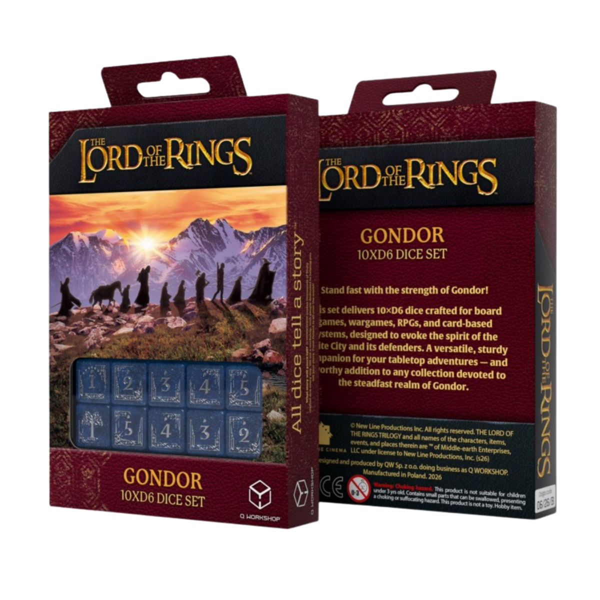 The Lord of the Rings Gondor 10xD6 Dice Set