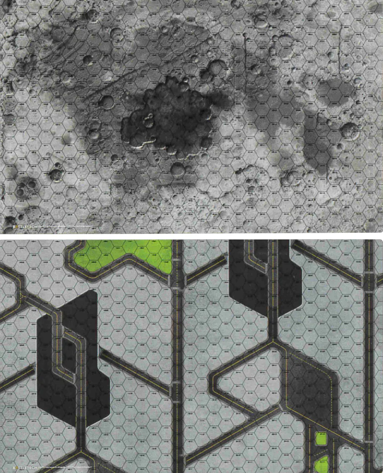 BattleTech Battle Mat FieldTech BattleTech Lunar / City