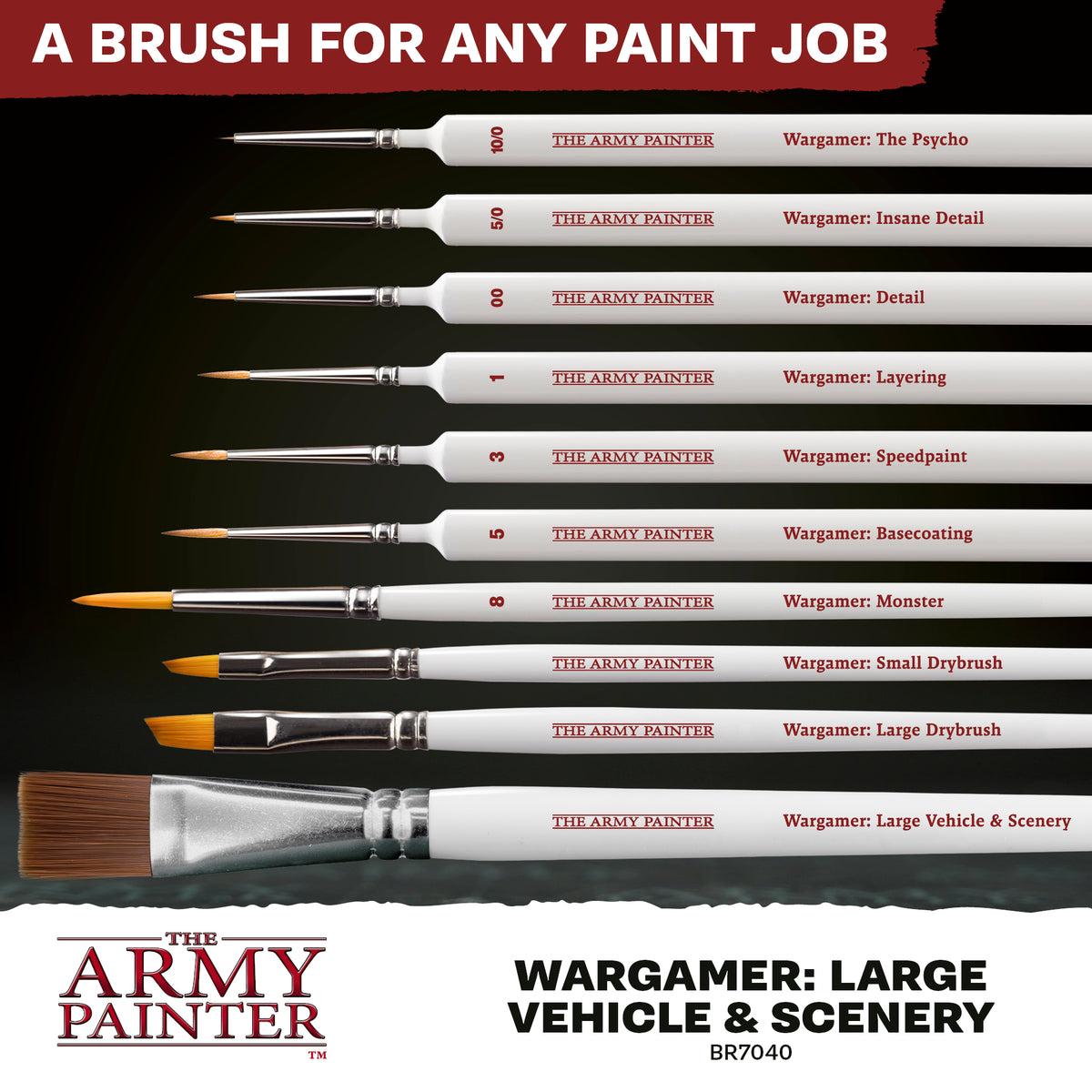 Wargamer Brush Large Vehicle & Scenery