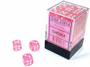 Translucent 12mm d6 Pink/white Dice BlockÃ¢â€žÂ¢ (36 dice)