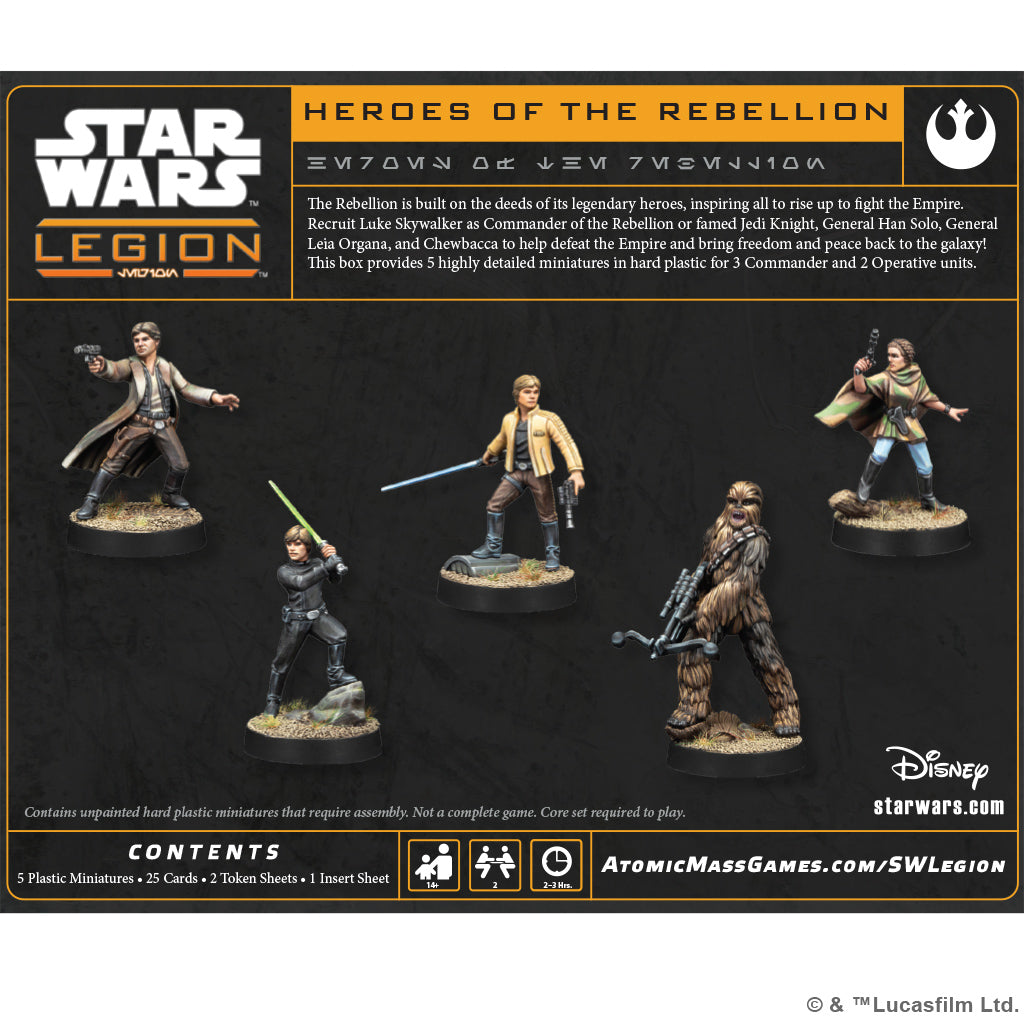SW Legion Heroes of the Rebellion Character Pack