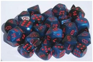GeminiÃ‚Â® 16mm d6 Black-Starlight/red Dice BlockÃ¢â€žÂ¢ (12 dice)