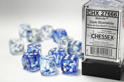 NebulaÃ‚Â® 16mm d6 Dark Blue/white Dice BlockÃ¢â€žÂ¢ (12 dice)