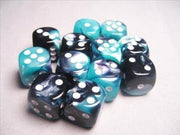 GeminiÃ‚Â® 16mm d6 Black-Shell/white Dice BlockÃ¢â€žÂ¢ (12 dice)
