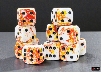 Brush 16mm d6 Sunrise/Black Dice BlockÃ¢â€žÂ¢ (12 dice)