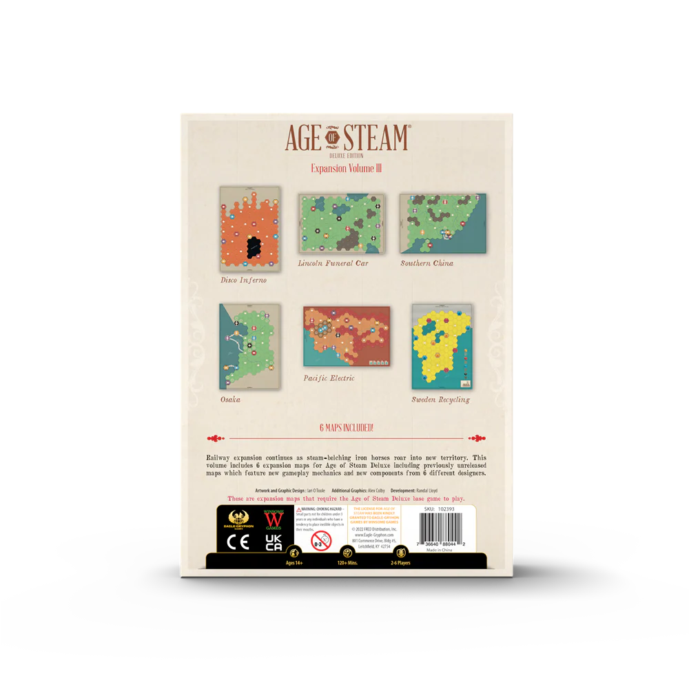 Age of Steam: Deluxe Map Expansion Volume III