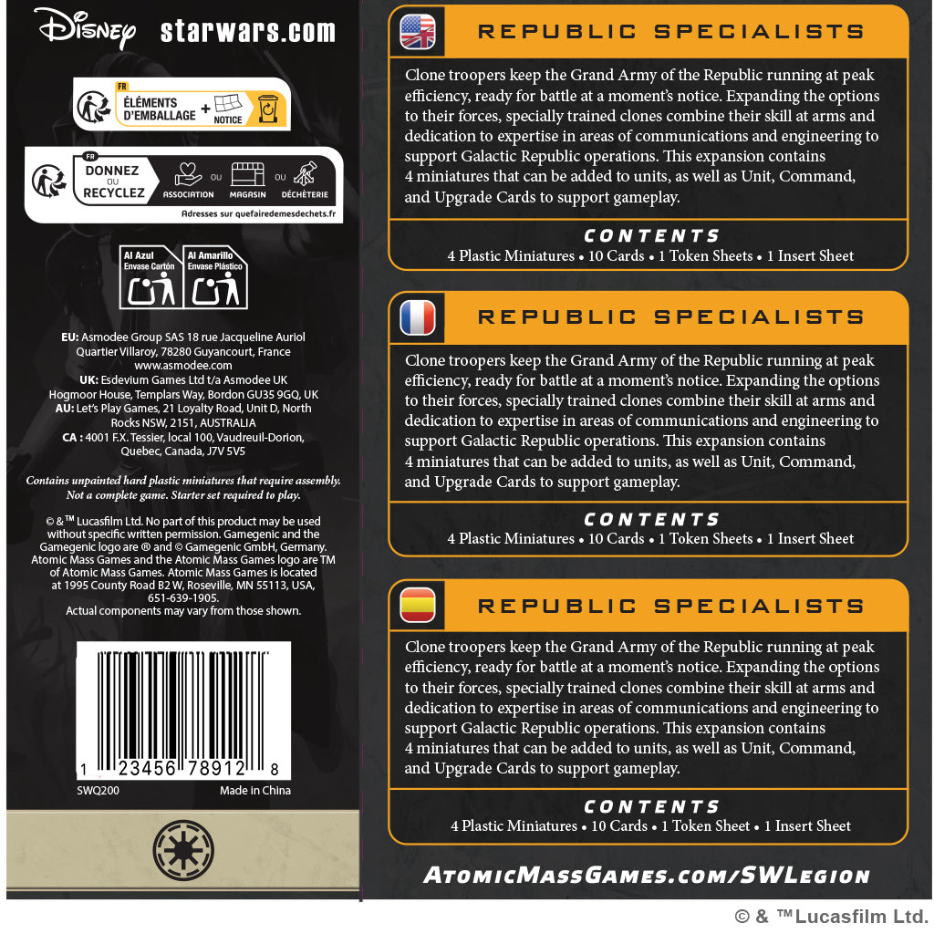 SW Legion Republic Specialists