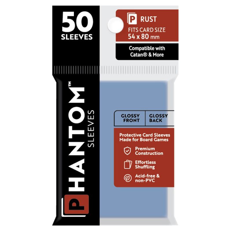 Phantom Rust Sleeves Gloss/Matte 54x80mm Clear 50ct