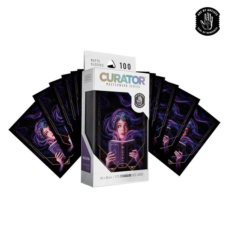 Orange Nebula Curator Sleeves (100) Revelation