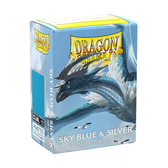 Dragon Shield Sleeves Dual Matte Sky Blue Silver (100)