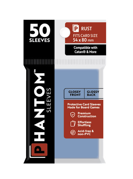 Phantom Rust Sleeves Gloss/Gloss 54x80mm Clear 50ct