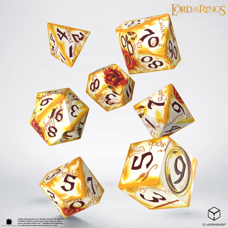 The Lord of the Rings Ring Bearers Dice Set Whitefire Radiance