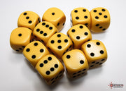 Opaque 16mm d6 Yellow/black Dice BlockÃ¢â€žÂ¢ (12 dice)
