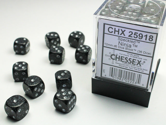 SpeckledÃ‚Â® 12mm d6 NinjaÃ¢â€žÂ¢ Dice BlockÃ¢â€žÂ¢ (36 dice)