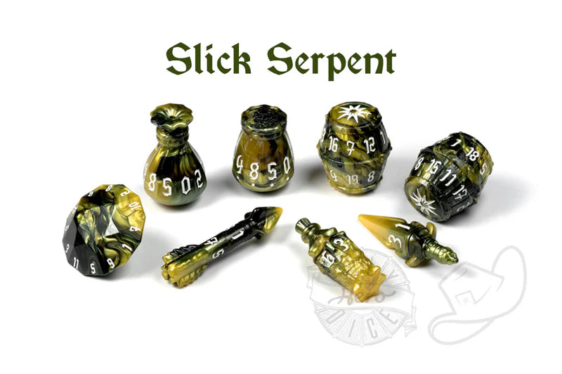 PolyHero Rogue 8 Dice Set Slick Serpent