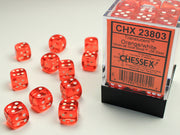 Translucent 12mm d6 Orange/white Dice BlockÃ¢â€žÂ¢ (36 dice)