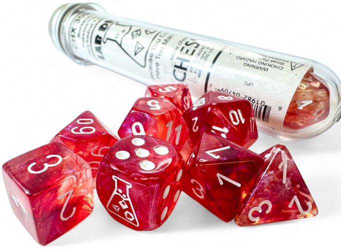 BorealisÃ‚Â® Polyhedral PassionÃ¢â€žÂ¢/white LuminaryÃ¢â€žÂ¢ 7-Die Set +