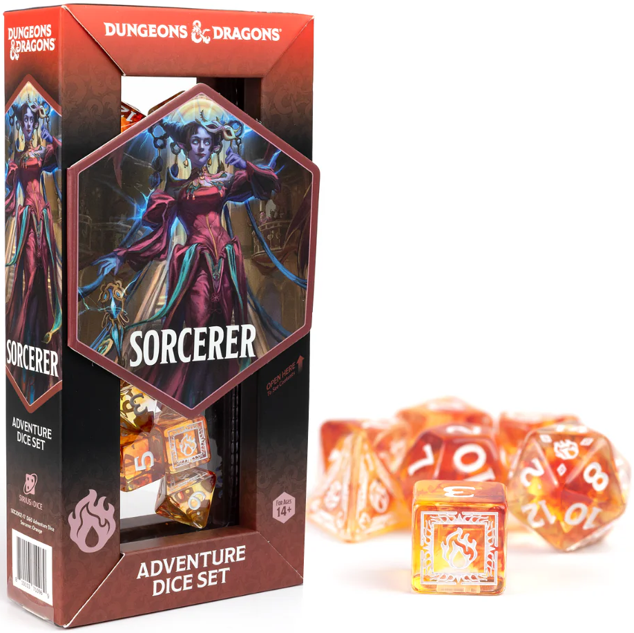 D&D Adventure Dice Sorcerer Orange