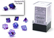 NebulaÃ‚Â® Mini-hedralÃ‚Â® NocturnalÃ¢â€žÂ¢/blue LuminaryÃ¢â€žÂ¢ 7-Die Set