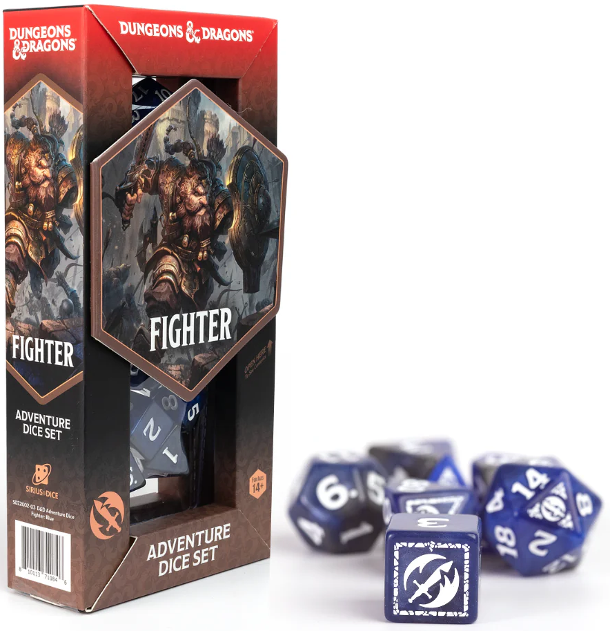 D&D Adventure Dice Fighter Blue